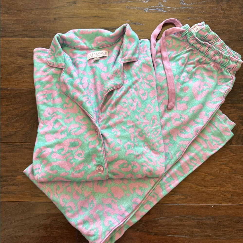 P.J. Salvage Pink and turquoise Pajama set